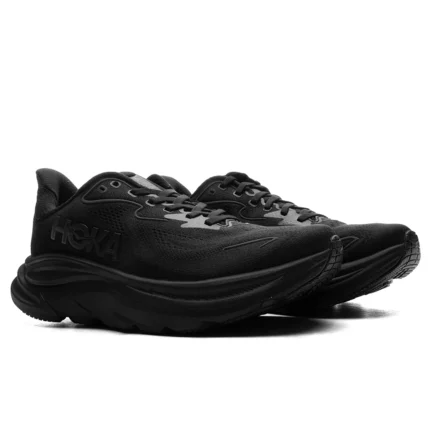 HOKA Women’s Clifton 10 Black/Black Running Shoes - Image 2