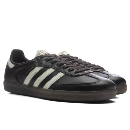 Adidas Women’s Samba OG Aurora Coffee/Off White/Gold Metallic Sneakers - Image 2