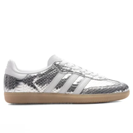 Adidas Women’s Samba OG Silver Metallic/Footwear White/Gum Sneakers - Image 1