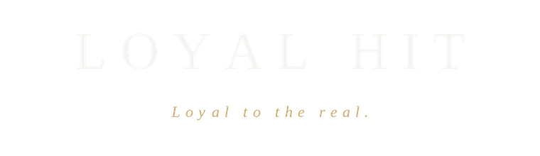 Loyal Hit logo with tagline, light version